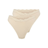 ONLY - 2-PAK TRUSSER - VICKY LACE CHEEKY BRIEF 15354410 - PEACH TAFFY