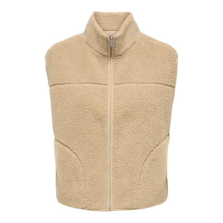 ONLY - VEST - BABY TEDDY HIGH ZIP VEST 15379000 - CORNSTALK