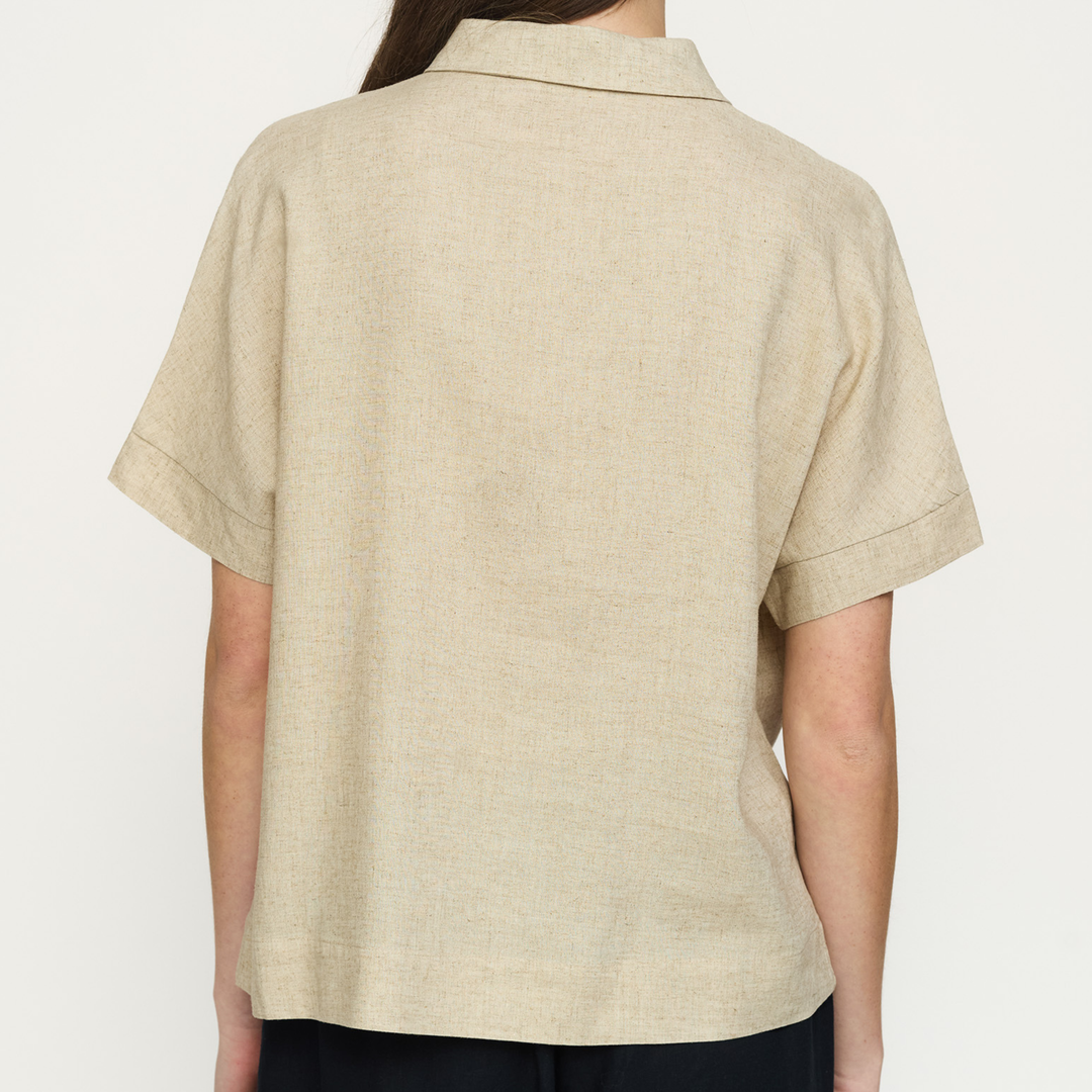 SOFT REBELS - SKJORTE - YINDI SR326-708 - ECRU MELANGE