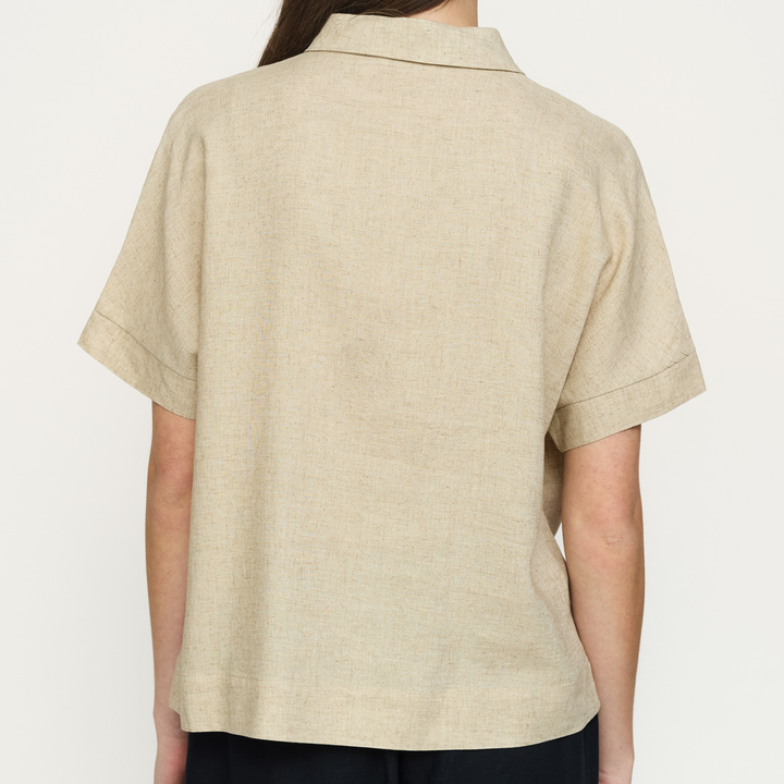SOFT REBELS - SKJORTE - YINDI SR326-708 - ECRU MELANGE