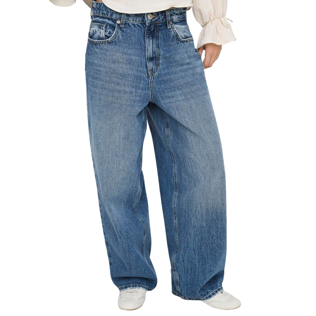 ONLY - JEANS - AMBER OVERSIZED BAGGY LOW 15359092 - MEDIUM BLUE DENIM