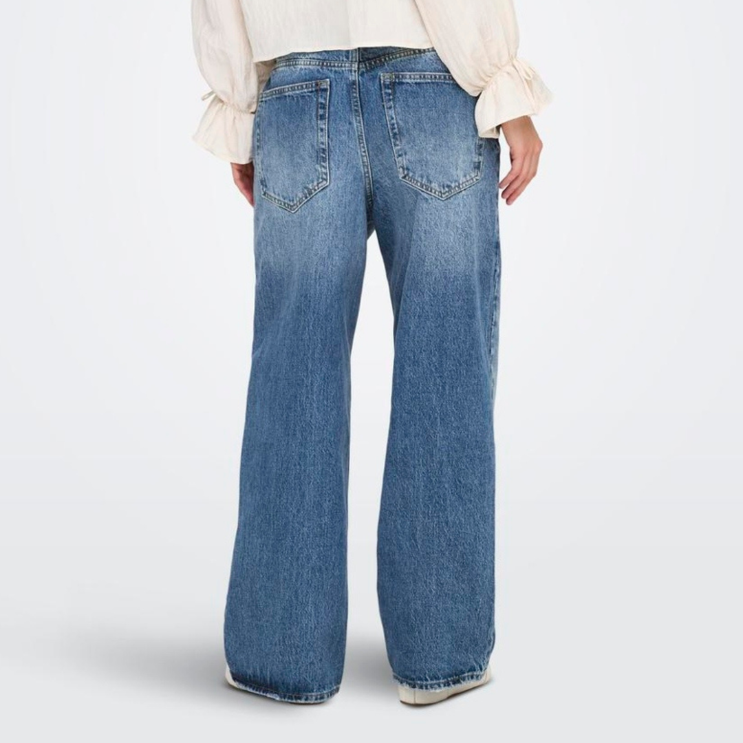 ONLY - JEANS - AMBER OVERSIZED BAGGY LOW 15359092 - MEDIUM BLUE DENIM