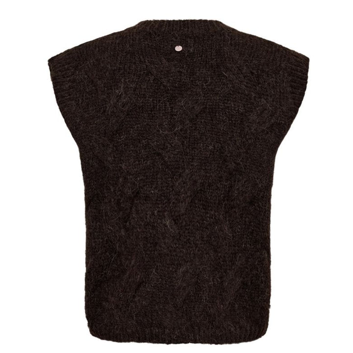 NUMPH - VEST - ALMAS  strik  - 707201 - 5698 BLACK COFFEE