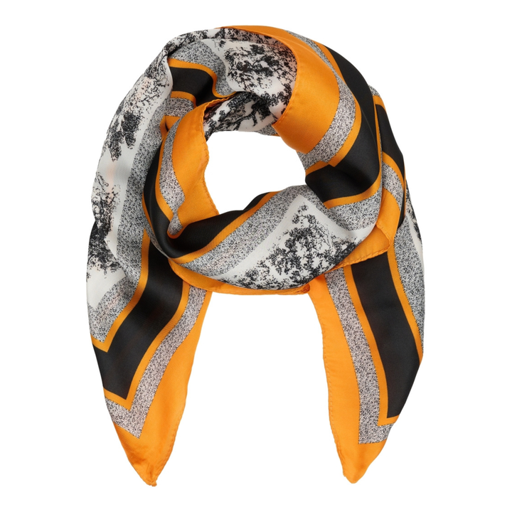 MARTA DU CHATEAU - TØRKLÆDE - JULINE - BLACK/ORANGE31274