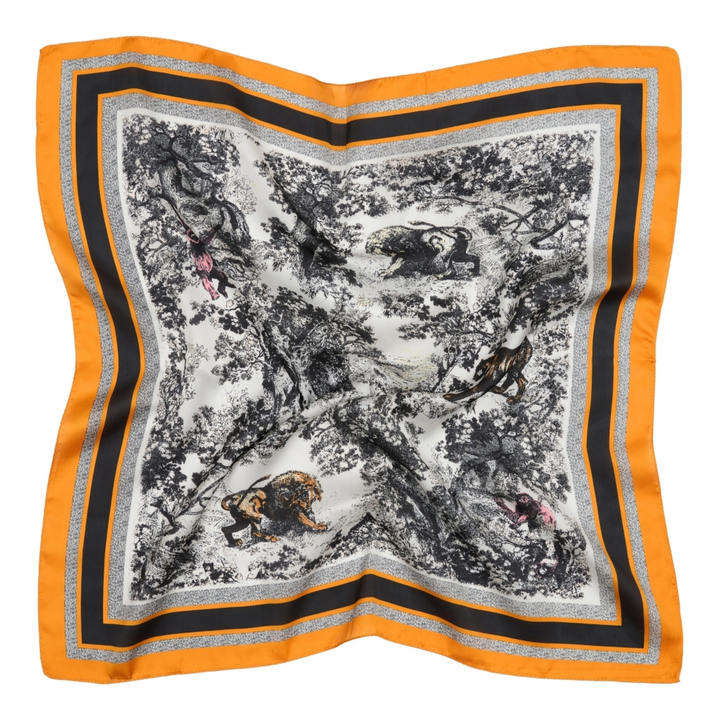 MARTA DU CHATEAU - TØRKLÆDE - JULINE - BLACK/ORANGE31274