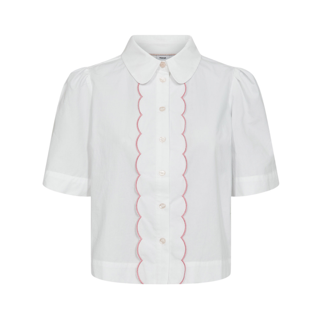 NÜMPH - SKJORTE - SIENNA 706726 - BRIGHT WHITE