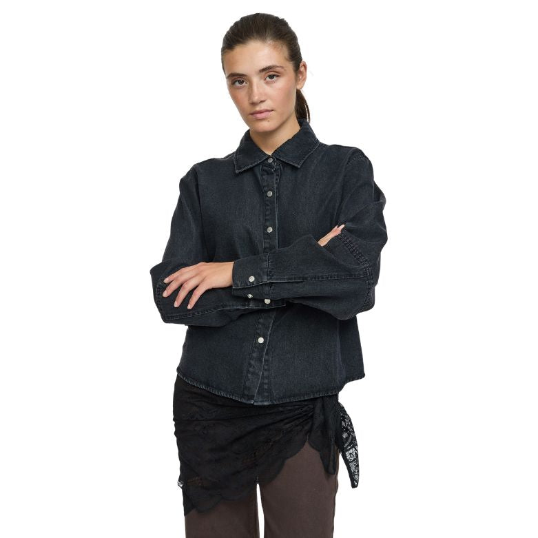 SOFT REBELS - SKJORTE - JANET KEIRA - 526-802 - 644 - WASHED PHANTOM