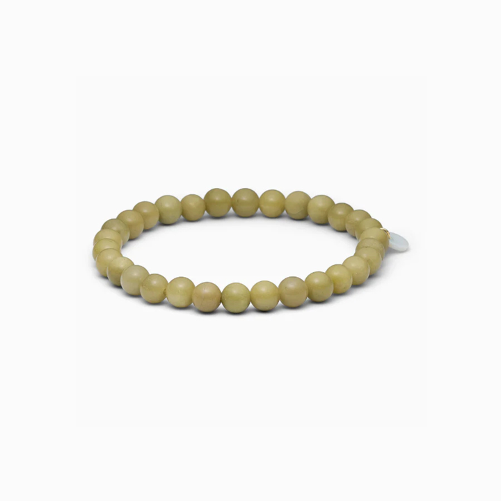 SOÏ -  KRYSTAL ARMBÅND - GRØN ALASHAN AGAT 6 MM.