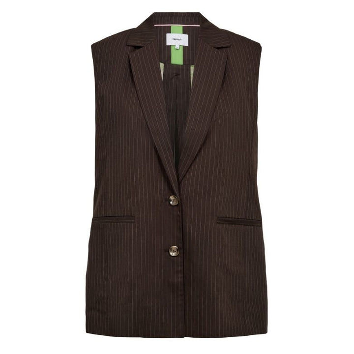 NÜMPH - VEST - SONYA - 707283 - BLACK COOFFE