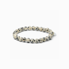 SOÏ -  KRYSTAL ARMBÅND - DALMATINER JASPIS 6 MM.