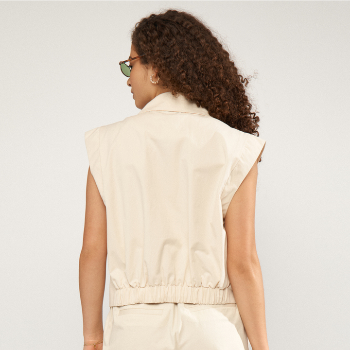 NÜMPH - VEST - SUNNA 706827 - WHITECAP GRAY