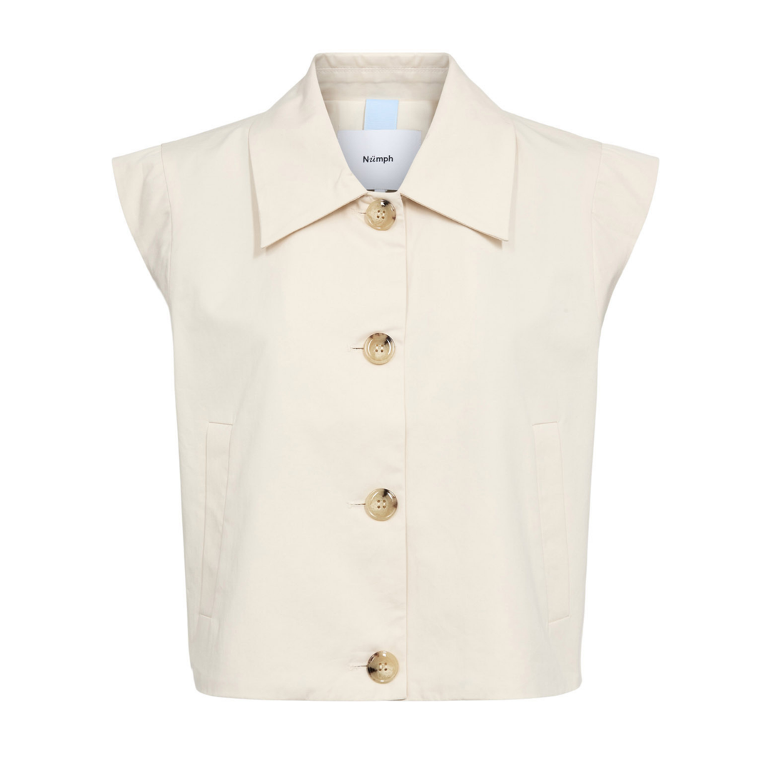 NÜMPH - VEST - SUNNA 706827 - WHITECAP GRAY