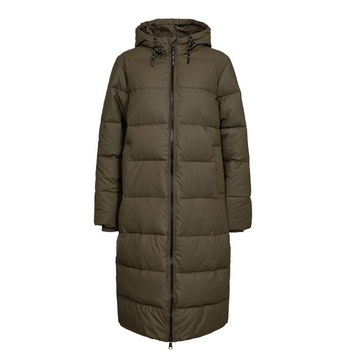 NÜMPH - JAKKE - ARVEN LONG PUFFER - 706885 - FOREST GREEN