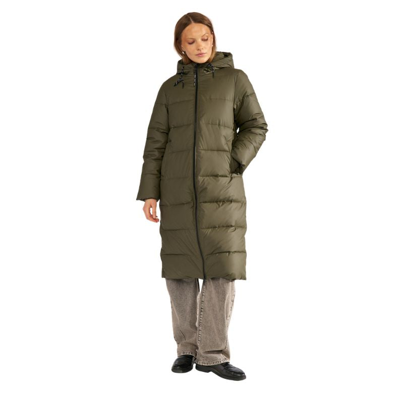 NÜMPH - JAKKE - ARVEN LONG PUFFER - 706885 - FOREST GREEN