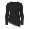 ONLY - BLUSE - LIVE LOVE RUCHING 15385111 - BLACK/LACE