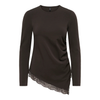 ONLY - BLUSE - LIVE LOVE RUCHING 15385111 - CHOCOLATE TORTE/LACE