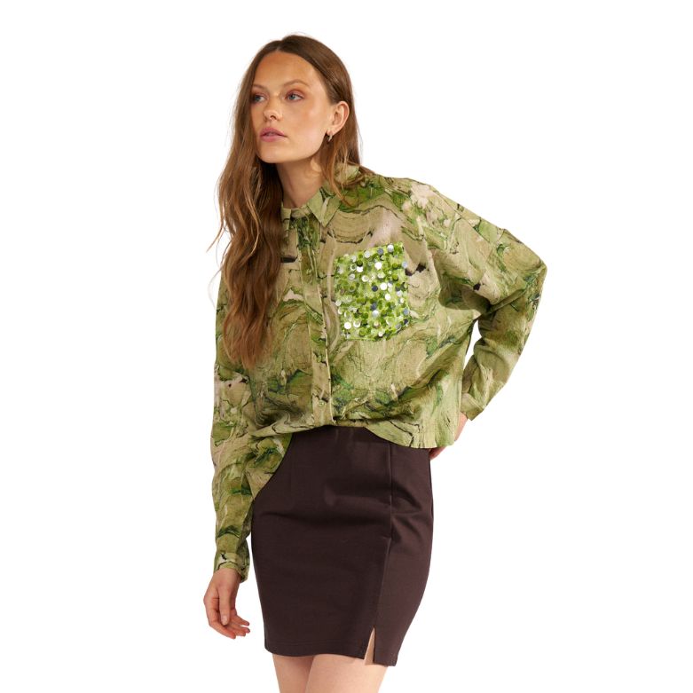 NUMPH - SKJORTE - MARLA  - 707163 - 4060 CALLA GREEN