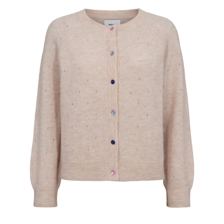 NÜMPH - CARDIGAN - RIETTO POINTELLE 706352 - MUSHROOM