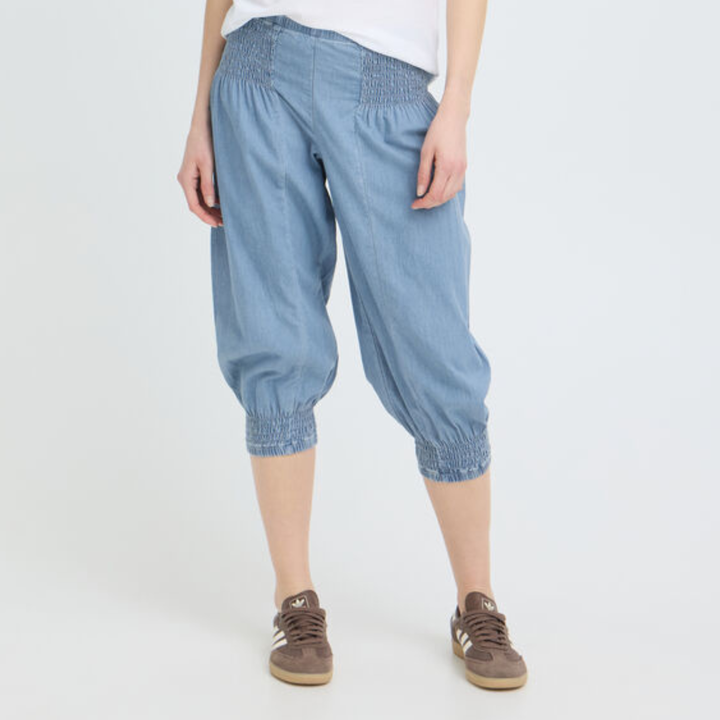 PULZ - KNICKERS - JILL 50210771 - LIGHT BLUE DENIM