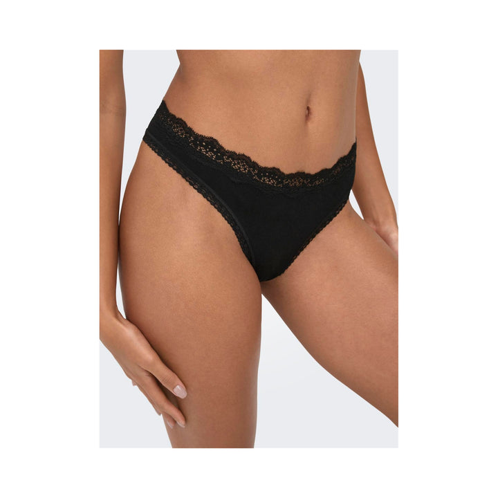 ONLY - 2-PAK TRUSSER - VICKY LACE CHEEKY BRIEF 15354410 - SORT