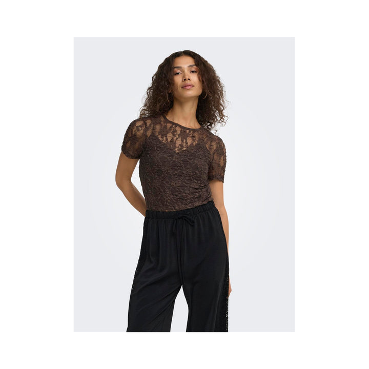 ONLY - TOP - ALBA 15388953 - SEAL BROWN