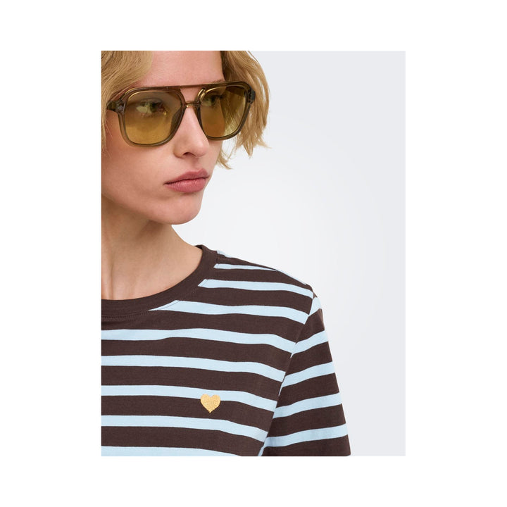 ONLY - T-SHIRT - HAPPY 15370117 - COFFEE BEAN
