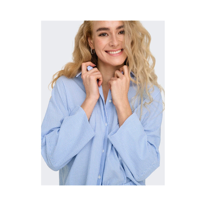 ONLY - SHORTS - AUGUSTA 15347659 - CLOUD DANCER/BLUE STRIPES