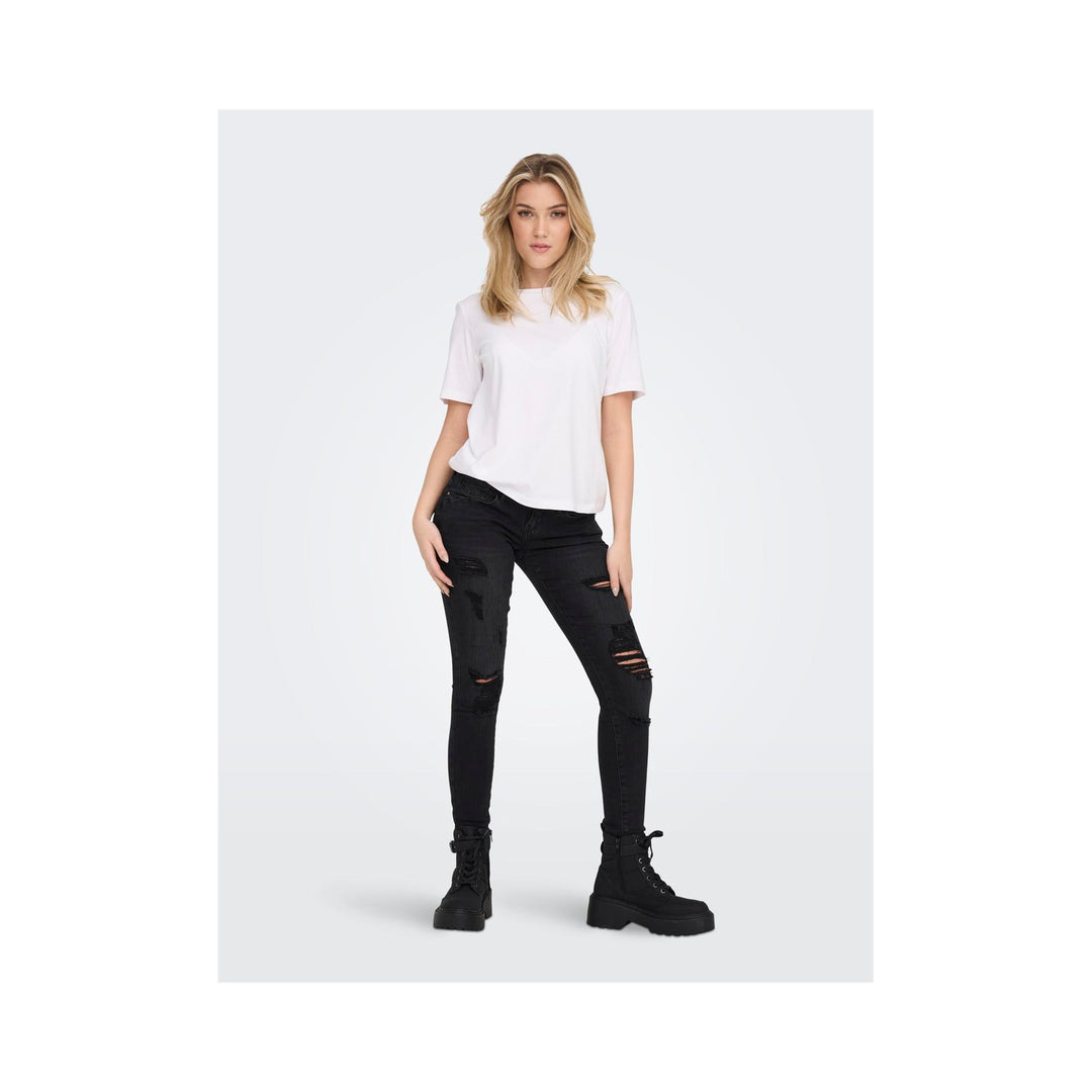 ONLY - T-SHIRT - ONLY TEE 15270390 - HVID