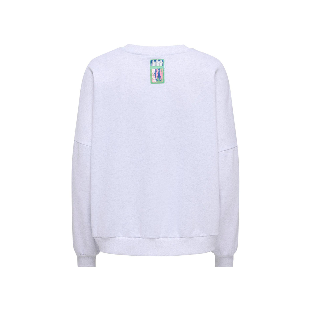 ONLY - SWEATSHIRT - DEBORAH NEW 15376113 - LIGHT GREY MELANGE/SARDINAS PRINT