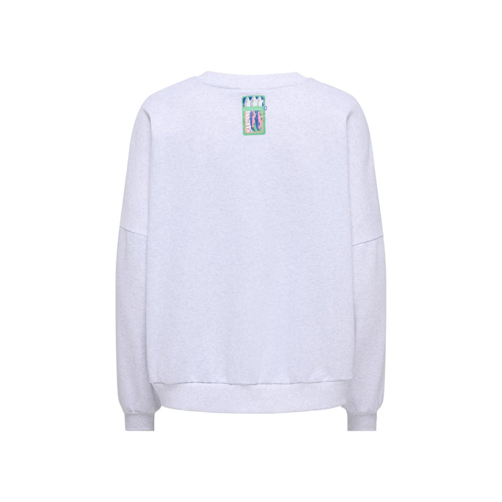 ONLY - SWEATSHIRT - DEBORAH NEW 15376113 - LIGHT GREY MELANGE/SARDINAS PRINT