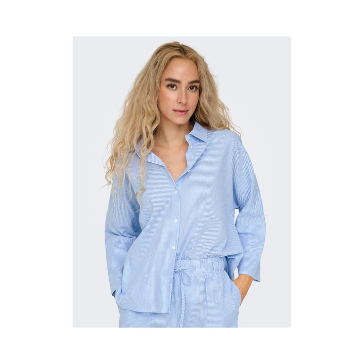 ONLY - SKJORTE - AUGUSTA 15347661 - CLOUD DANCER/BLUE STRIPES