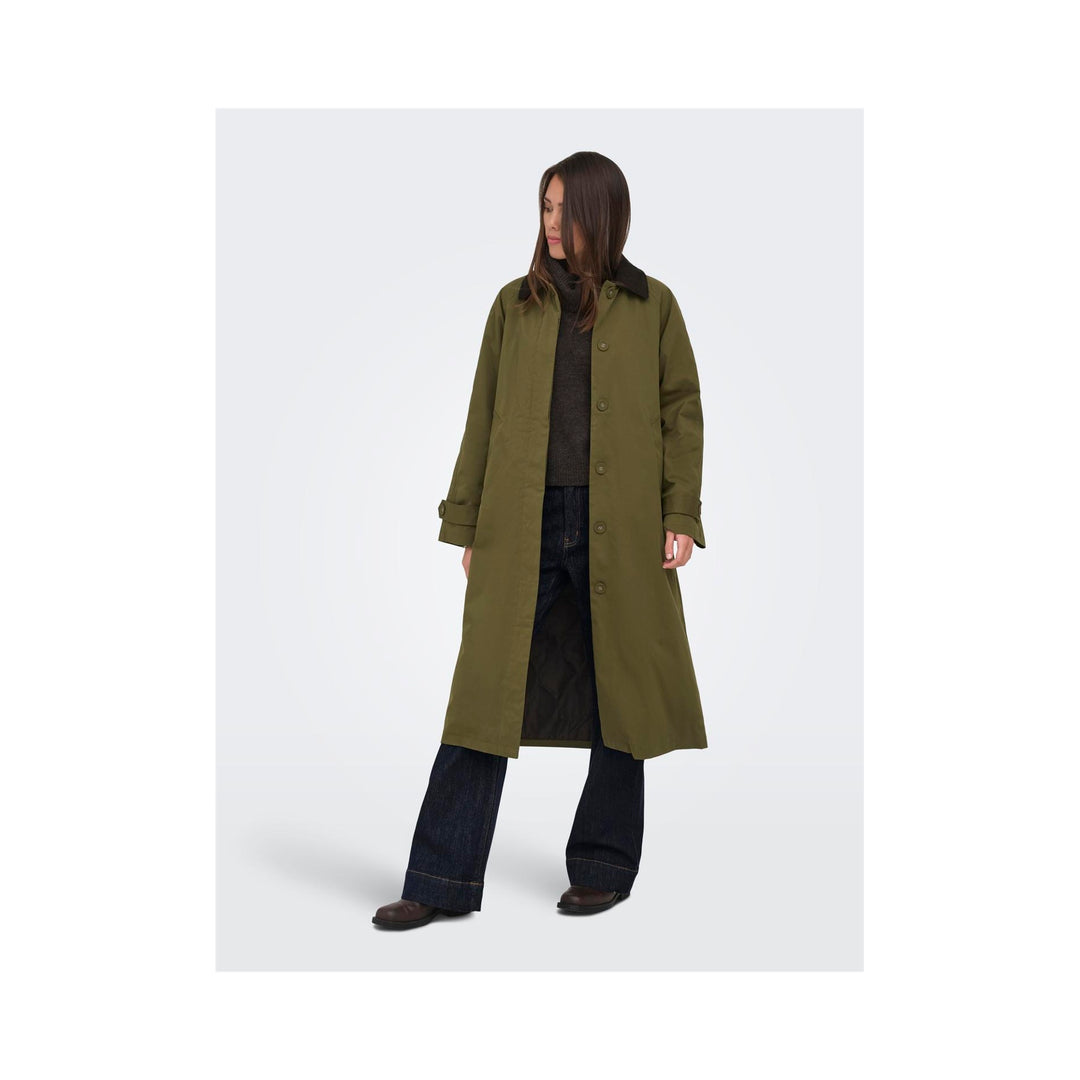 ONLY - COAT - ORCHID 15373747 - DARK OLIVE
